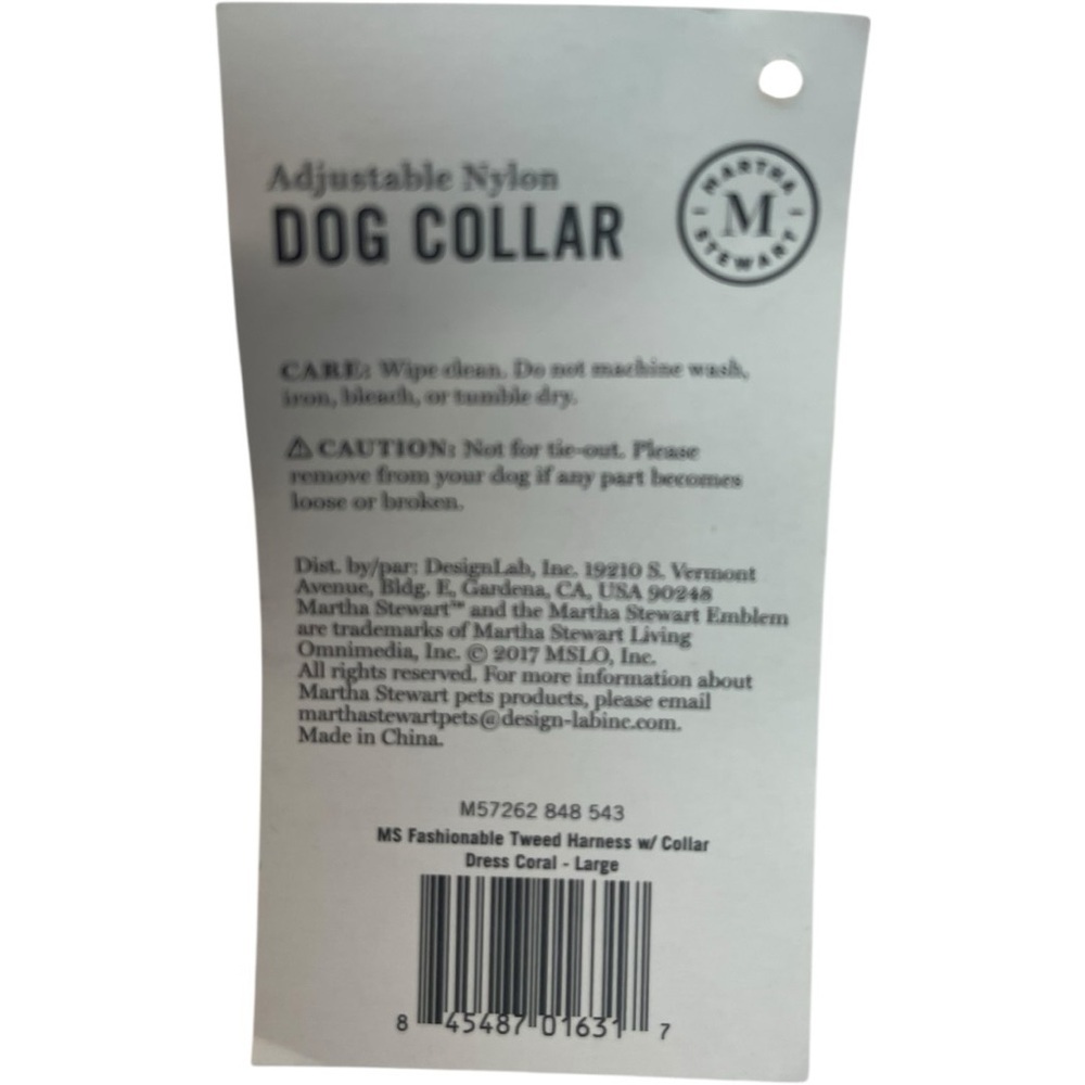 MS Jacquard Nylon Dog Collar Gray Blue Orange - Picture 9 of 10